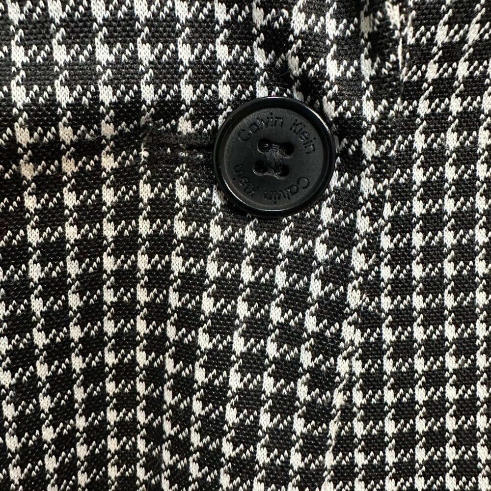Calvin Klein Women's Blazer Jacket Size Medium Houndstooth Academia Career - Picture 4 of 9